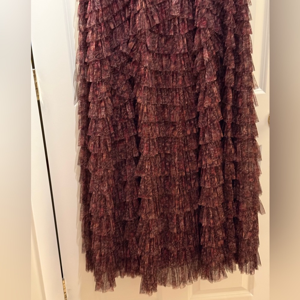 MAC DUGGAL women’s  Ruffled Tiered A-Line Evening Gown 8042 - Picture 6 of 13